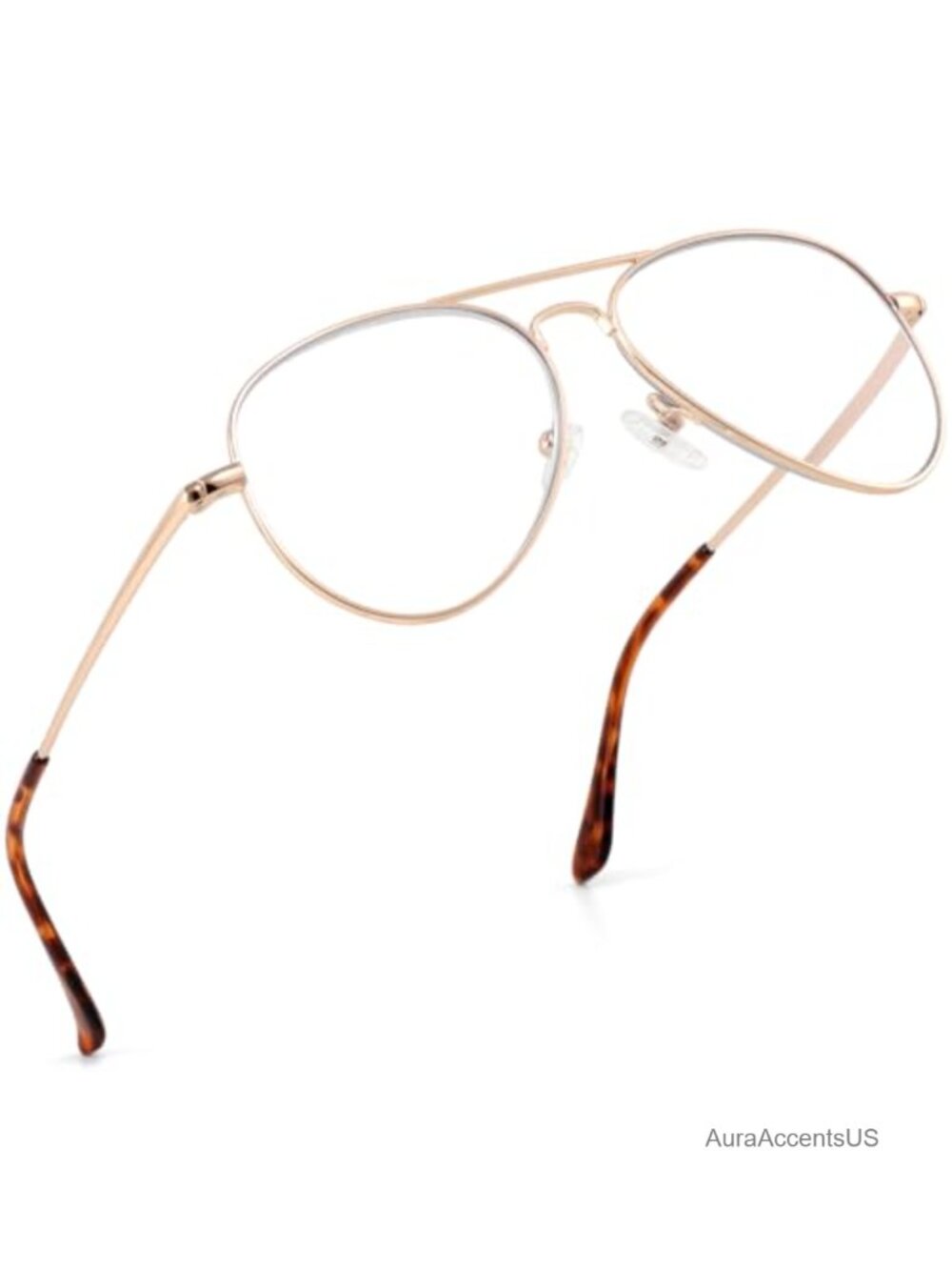 Oversized Aviator Blue Light Blocking Reading Glasses Metal Frame